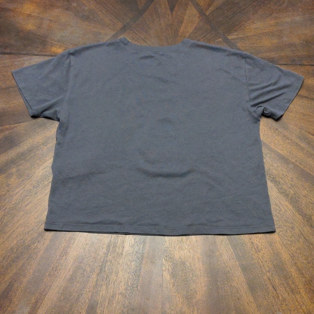 Hollister California Rose Graphic Crop Tee XS Charcoal Gray Juniors XS - Picture 6 of 7